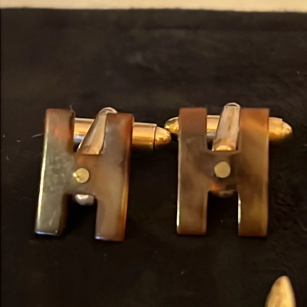 Lot vintage cufflinks & tie clips Pioneer Swank gold filled Shields